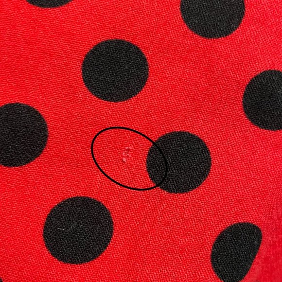 Bea & Dot Modcloth Dress Ladybug Polka Dot Sleevless V Neck Flare Retro Women XS - Picture 9 of 16